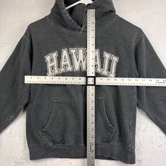 Vintage XNT Hawaii Letter Graphic Hoodie Sweatshirt Size L Large Dark Gray