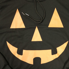 Coofandy Jack O’Lantern Grinning Halloween Hooded Sweatshirt Black Orange M