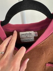 Paratodo sweatshirt tee, brown and plum, cotton deadstock unisex brooklyn street