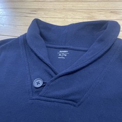 Old Navy Blue Preppy Sweater Men XL Textured Fall Winter Shawl Classic Capsule