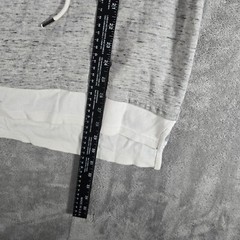 Jackson Short Sleeve Hoodie Layered Hem Casual Top Gray Mens Size S