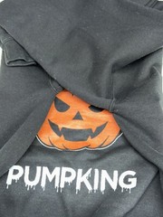 PUMPKING Evil Halloween Jack O Lantern Sweatshirt Pumpkin Scary Black Size Large