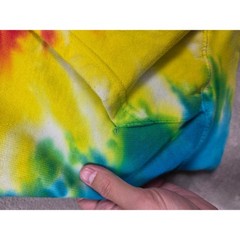Colortone Hoodie Mens L Multicolor Tie Dye Hershey Graphic Pullover Sweatshirt