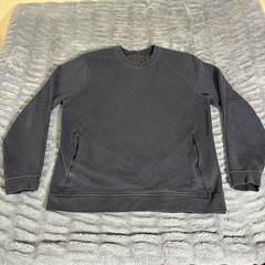 Lululemon Mens XL Black Crewneck Sweatshirt Zip Pockets M7SP6S Activewear