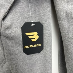 Burlebo Duck Camo Logo Hoodie Gray Pullover Fleece Men’s Large Hunting Sz XL