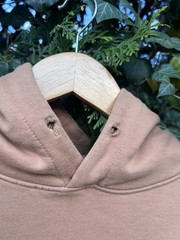 Men’s BURBERRY Owie Label Logo Appliqué Designer Hoodie Tan Sweatshirt Medium