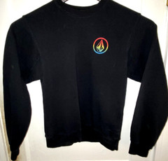 Vtg VOLCOM Sweatshirt MEN’S SMALL S Colorful 2 SIDED Neon SURF Skater Y2K Grunge