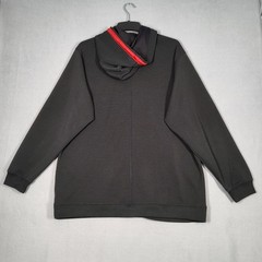 Nike Force Hoodie Men’s L Black Red Full Zip Long Sleeve 100% Polyester Athletic