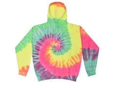 Tie Dye Multi-Color Hoodies, Adult S to XXXL 80% Cotton, L/S, Pockets No Zipper