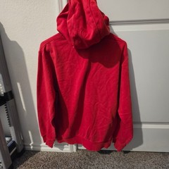 Nike Mens Sportswear Club Fleece Pullover Hoodie Red White Logo Small BV2654-657