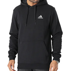 Adidas Essentials Feelcozy HD Logo Hoodie Sweatshirt Black White GV5294 S M XL