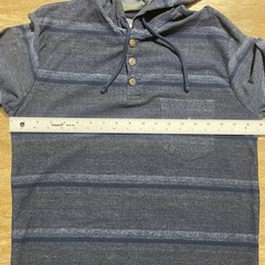 Vissla Men Medium Hoodie Pullover Long Sleeve Shirt Blue Striped Boho Baja EUC