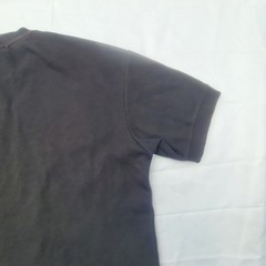 Zara Basic Short Sleeve Sweatshirt Mens Size M Black Ribbed Trim Minimalist D41