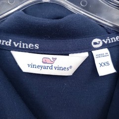vineyard vines Mens XXS Navy Blue Pullover Hoodie Whale Logo Striped Trim