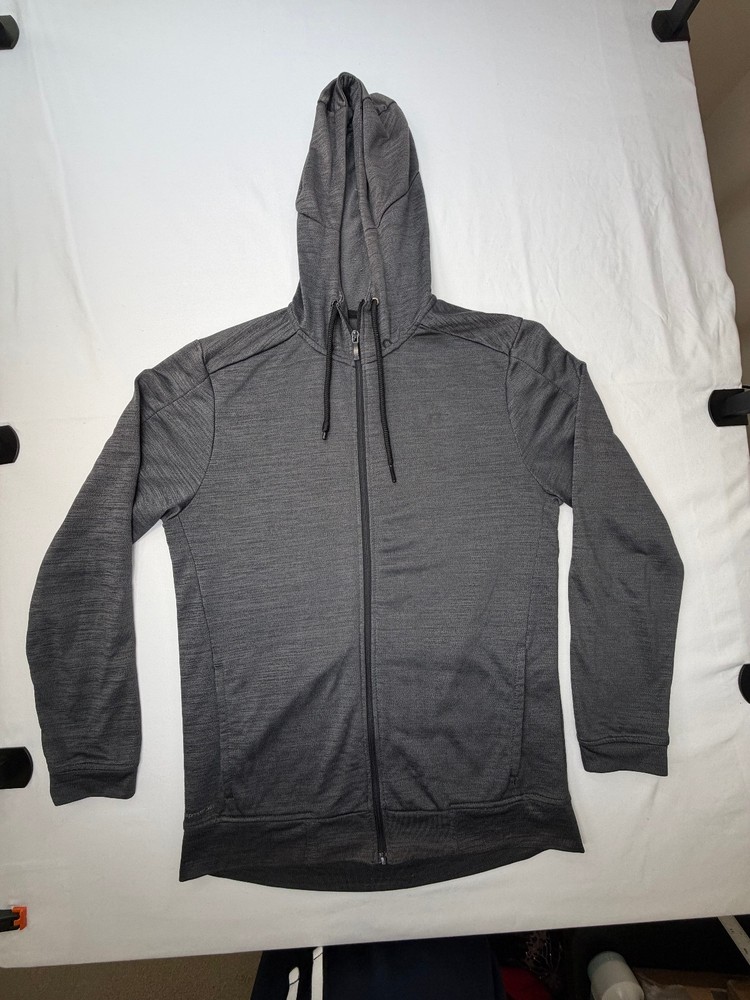 Russell Men’s Hoodie Full Zip Lightweight Front Pockets Size Medium Dark Grey