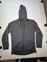 Russell Men’s Hoodie Full Zip Lightweight Front Pockets Size Medium Dark Grey