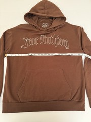 CULA Men Large Hoodie Brown Fear Nothing Psalm 91 Christian Winter Bible Top NEW