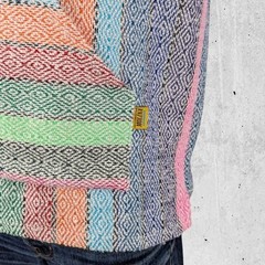 Molina Drug Rug Hoodie Men Size Medium Poncho Baja Sweatshirt Oversized Mexico