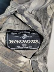 Vintage Winchester Hoodie Mens Large Green Camo Reversible Zip Realtree Hunting
