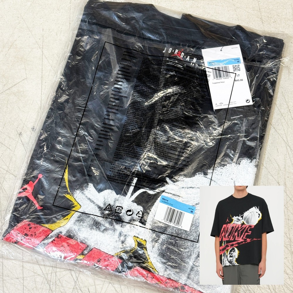 *NEW* Men NIKE AIR JORDAN Reissue Oversized T-Shirt BLACK (HQ9093 010) 👍