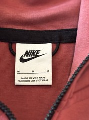 Nike Tech Fleece Full-Zip Hoodie White/Red/Navy Blue Men’s Size Medium