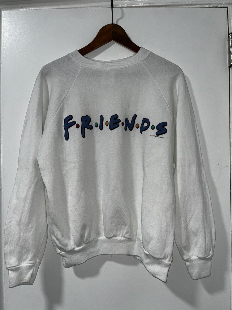 VTG 1995 Friends TV Show Promo White Crewneck Sweatshirt 90s Men’s Size (XL)
