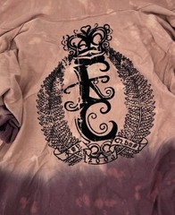 Key Closet Burgundy Full Zip Y2K Tie Dye Distressed Graphic Hoodie LG Dead Stock
