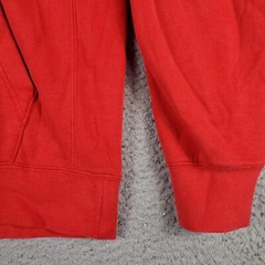 Nike Sweater Mens Medium Red Doral Swoosh Pullover Hoodie Sweatshirt *