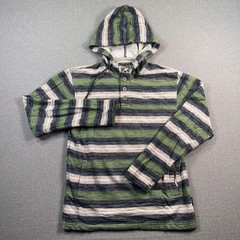Woolrich Mens Pullover Hoodie Striped Organic Cotton Modern Fit S/P