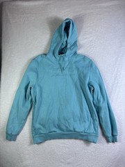 Puma Embroidered Print Logo Performance Hoodie Mens Large Aqua Blue XXL