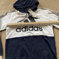 Adidas S Small Essentials Colorblock Fleece Hoodie White Legend Ink M CB HD Men