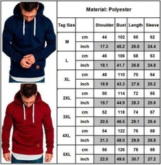 Men Hoodie Casual Hooded Solid Pocket Slim Fit Sweatshirts Pullover Sweater Tops