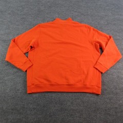 Duluth Trading Co. Sweatshirt Mens 2XLT Orange Pullover 1/4 Zip Pockets Fleece