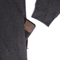 Humboldt Clothing Big Treelogo Embroidered Hoodie Charcoal White Forest Heavywei