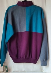 Vintage Pinegrove Sportswear Colorblock Rugby Sweatshirt Mens M Acrylic Pullover