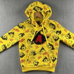 Southpole Astro Boy Hoodie Junior Size Small Yellow AOP Hooded Sweatshirt Boys
