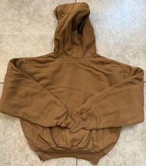 Yeezy Gap Hoodie Size Small Brown Double Face Oversize Cropped New FAST SHIPPING