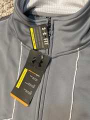 NWT Under Armour Men’s L Basketball Full Zip Gray Track Jacket All Season Loose