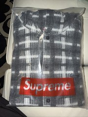 Supreme Plaid Hooded Knit Shirt | Fall/Winter 2023 | SIZE XXL
