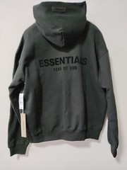 Fear of God Essentials Hoodie Stretch Limo Black Size Small AUTHENTIC