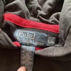 Vintage Polo Ralph Lauren Hoodie Zip Up Purveryors Red Big Pony Logo Men L