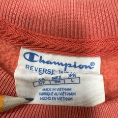 Champion Reverse Weave Crew Sweatshirt Mens S Small Coral All-Over Logo S2973