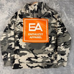 Enthuzst Mens Large Urban Camo Pullover Hoodie Sweatshirt