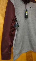 NEW Nike Dri Fit Essential Therma Half-Zip Pullover Mens S Burgundy AA3323-652