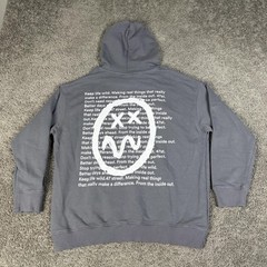 47 Street Hoodie Mens L Gray From The Inside Out Graphic Print Drawstring