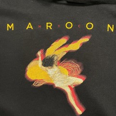 Maroon NYC Logo Hooded Sweatshirt Black