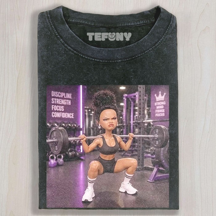 GYM DOLL GIRL FUNNY FACE MEME V16 UNISEX TEE