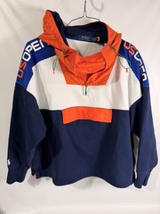 Polo Ralph Lauren Hoodie Mens S Small US Open Tennis Color Block Spellout
