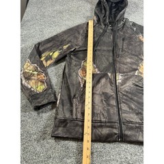 Mossy Oak Break-Up Eclipse Camo Full Zip Hoodie Mens Performance Jacket Black M