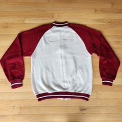 VTG Spaulding Sport Mens Large Baseball Sweatshirt Pinstripe Jersey Full Zip